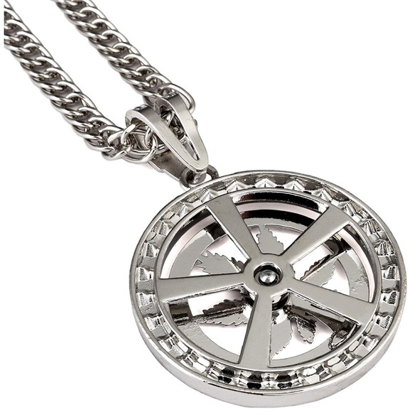 18K Gold Plated Whirligig Spin Hemp Necklace - Picture 4 of 7